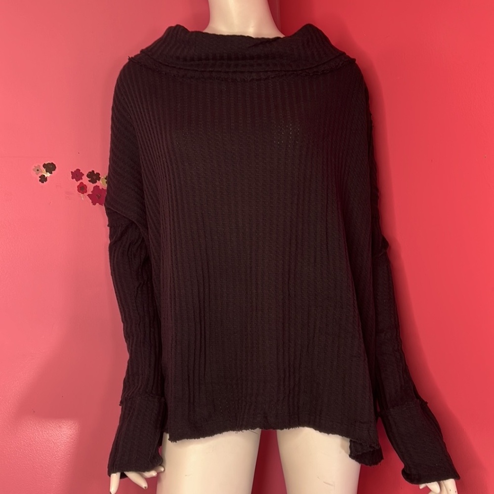 Free People Juicy Long Sleeve black size small